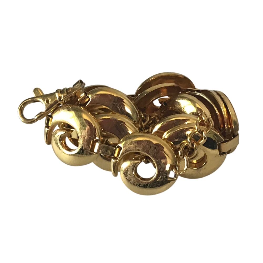 Vintage Nine West Belt Y2K Gold Metal Modern Artsy Elegant Avant Garde